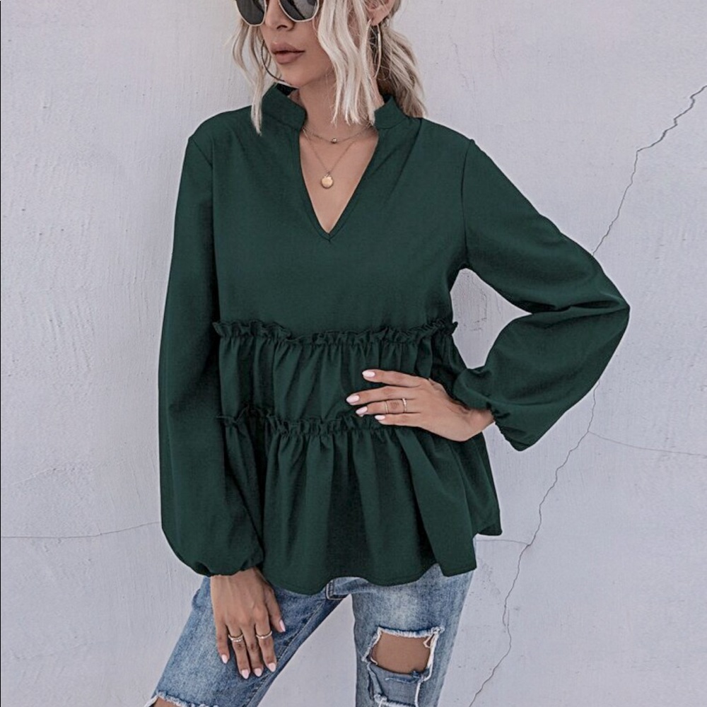 Green Longsleeve Blouse